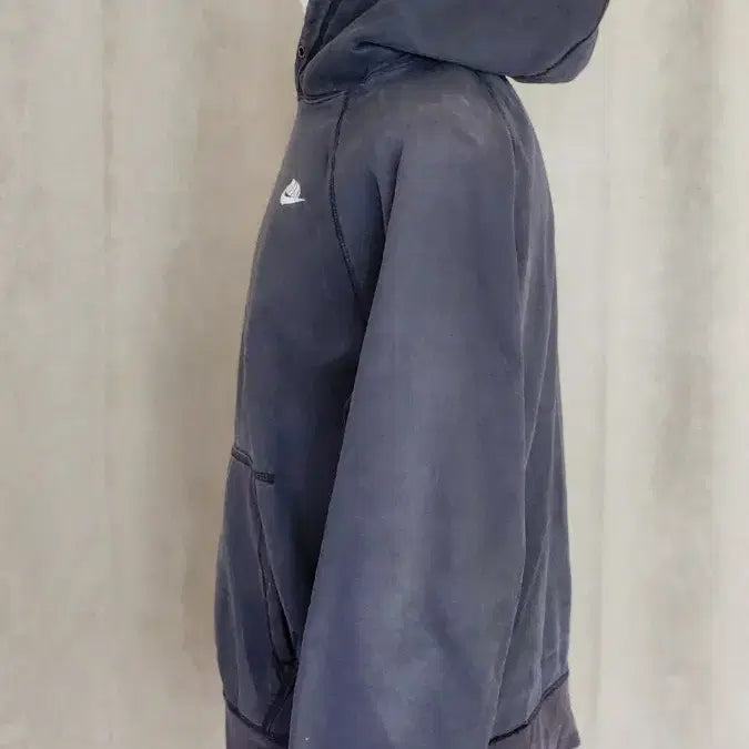 [SOLD OUT] 빈티지 나이키 페이드 워시드 헤비코튼 블랙 후드티 L