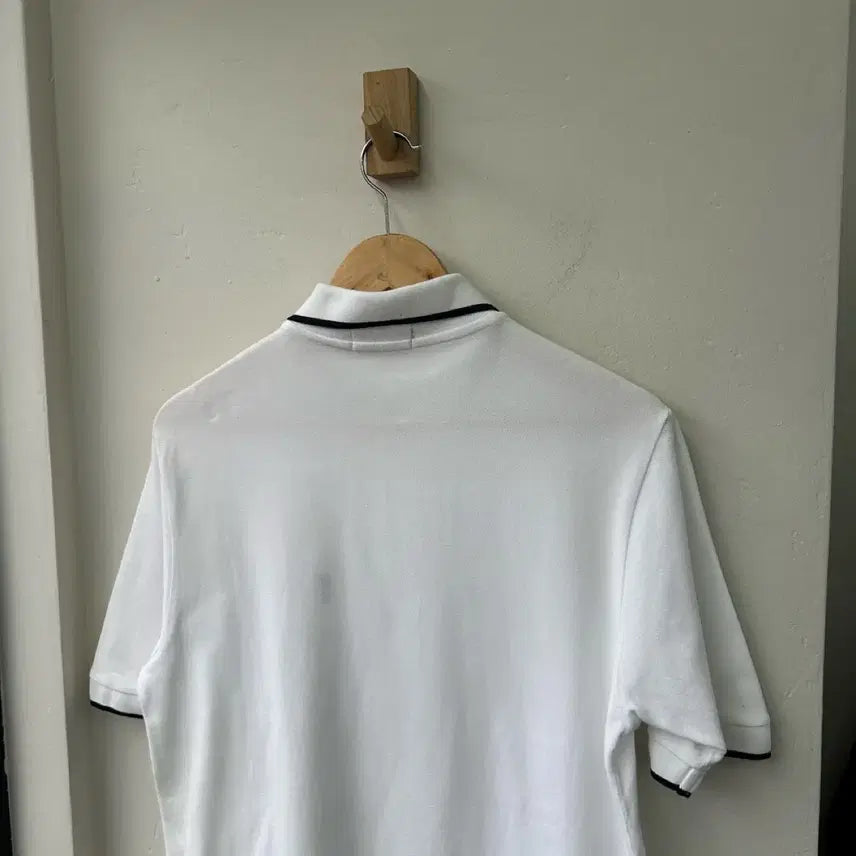 [BUNJANG] Yves Saint Laurent White Short Sleeve Polo Shirt / 16766 - 입생로랑 화이트 반팔 카라티