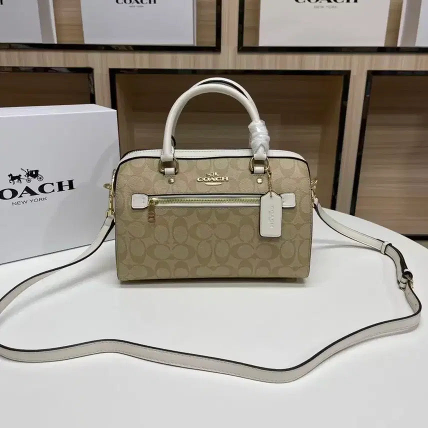 [BUNJANG] Coach Signature Canvas Mini Handbag / 코치  시그니처 캔버스 숄더백 미니 핸드백