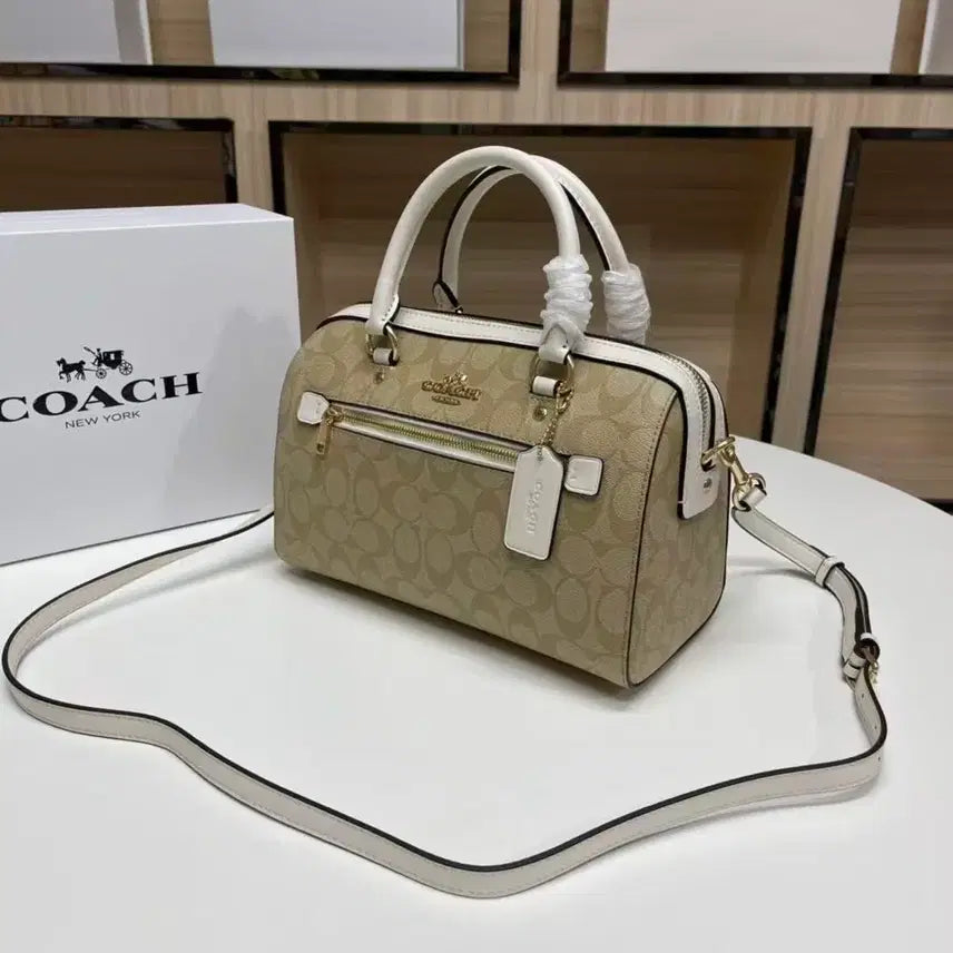 [BUNJANG] Coach Signature Canvas Mini Handbag / 코치  시그니처 캔버스 숄더백 미니 핸드백