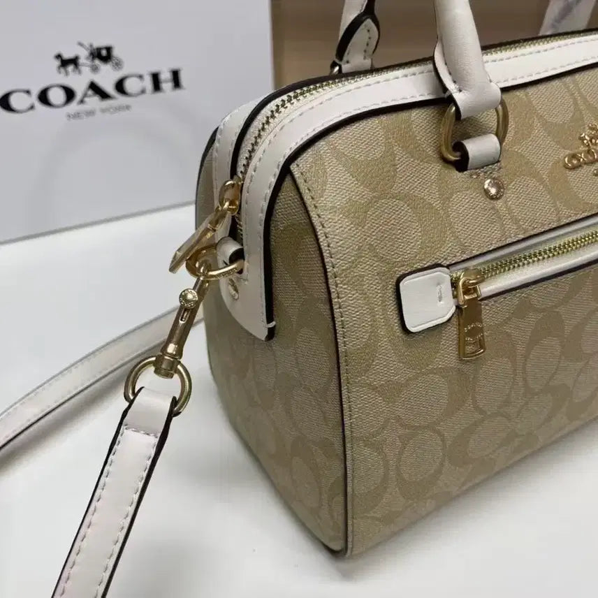 [BUNJANG] Coach Signature Canvas Mini Handbag / 코치  시그니처 캔버스 숄더백 미니 핸드백