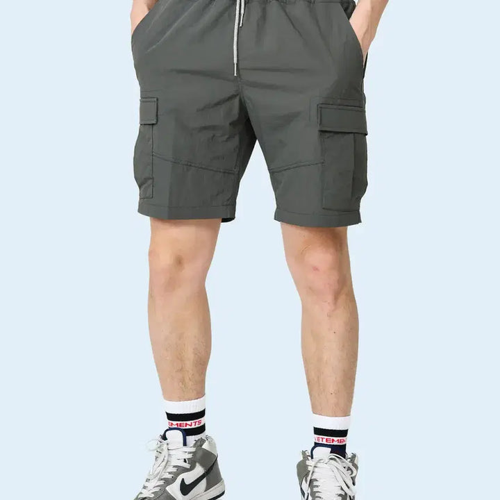[BUNJANG] Nylon Cargo Pants (Gray) - Size M / 나일론 카고 팬츠 (그레이)