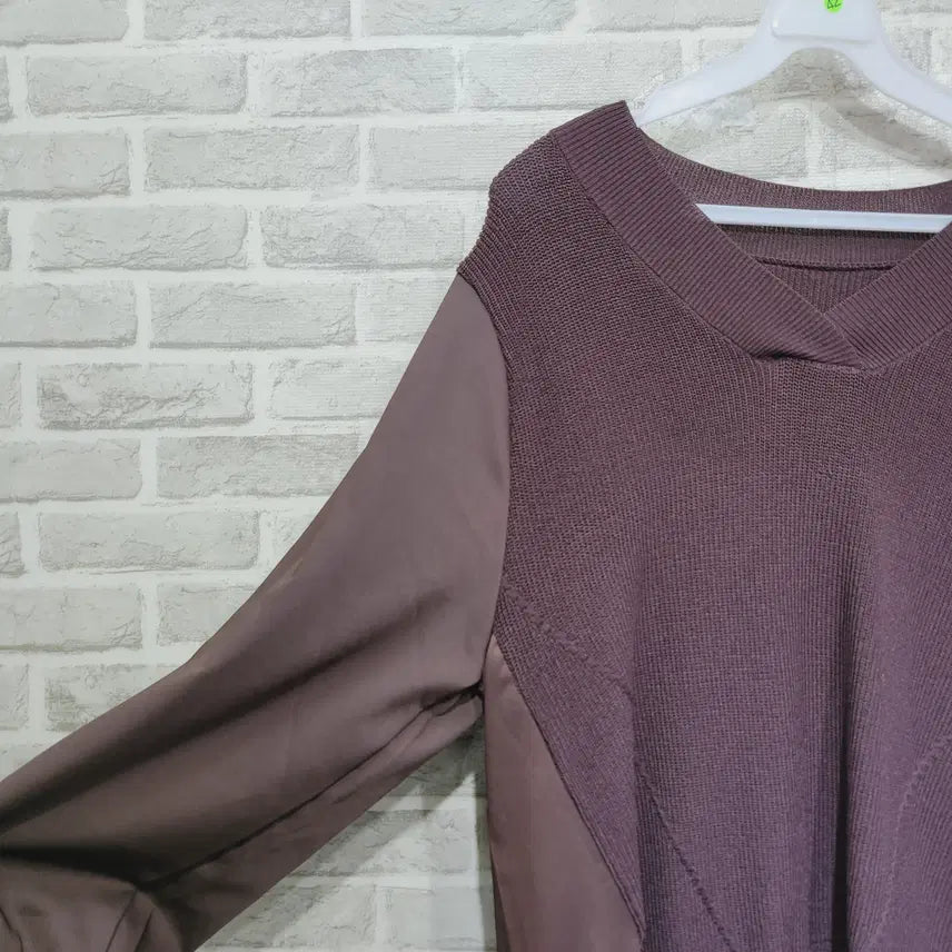 [BUNJANG] Unspecified Long Blouse / ㅊ42 배색 롱블라우스 F