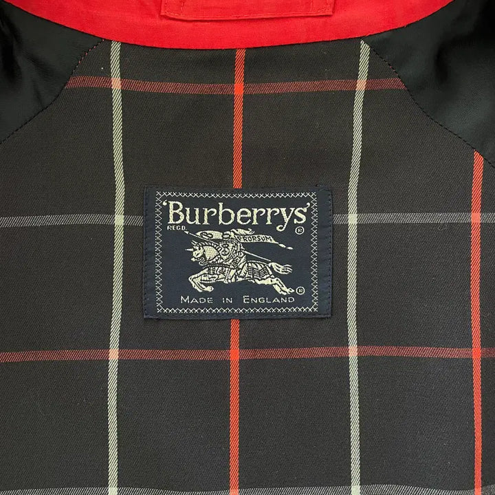 [BUNJANG] Burberry Knight Logo Red Cotton Blouson Jacket / 버버리 공용L 월계기사로고 레드 코튼 블루종 자켓