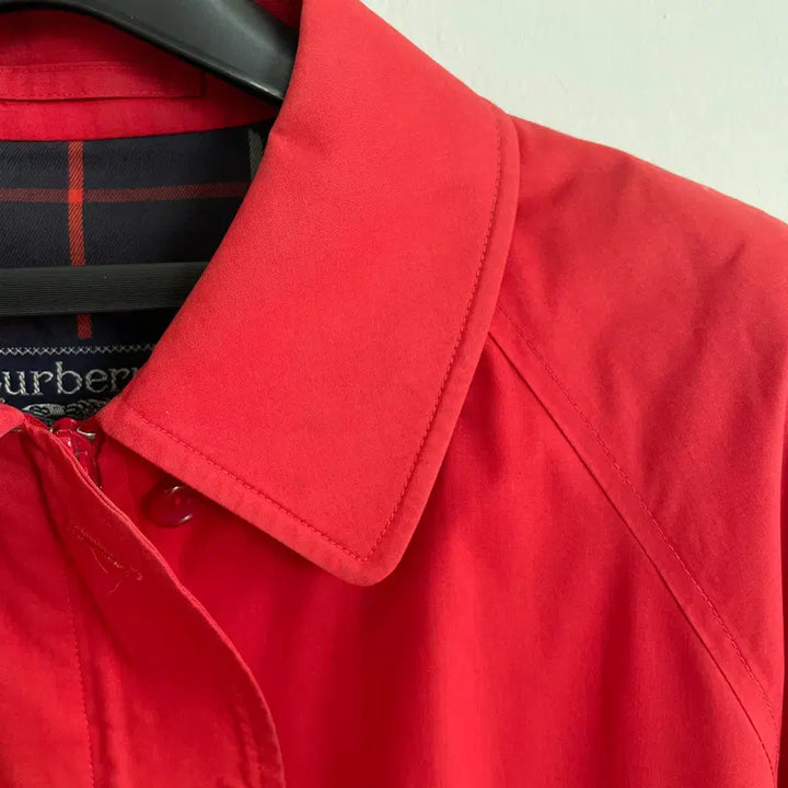 [BUNJANG] Burberry Knight Logo Red Cotton Blouson Jacket / 버버리 공용L 월계기사로고 레드 코튼 블루종 자켓