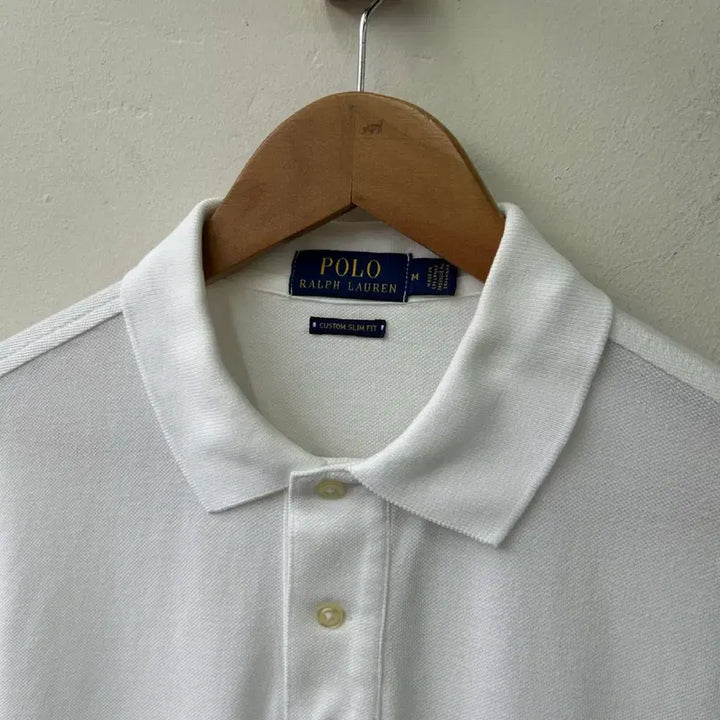 [BUNJANG] Polo Ralph Lauren White Short Sleeve Polo Shirt / 16768 -폴로 랄프로렌 화이트 반팔 카라티