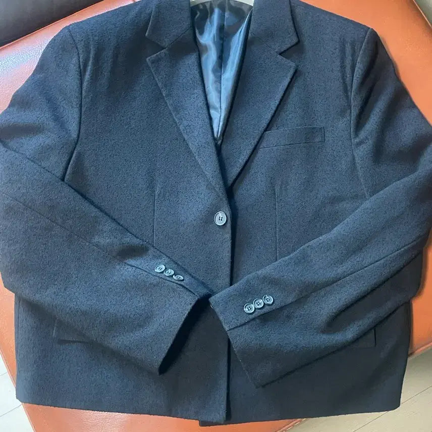 [BUNJANG] 2plan Black Tweed Crop Blazer / 2plan 블랙 크롭 블레이저
