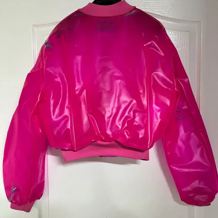 [SOLD OUT] 새상품) 모스키노 핑크 무광 봄버 자켓 38