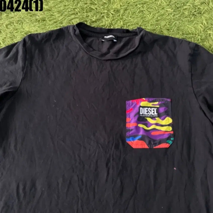 [BUNJANG] Diesel Pocket Short Sleeve T-Shirt Black / 디젤 포켓 반팔 티셔츠 블랙