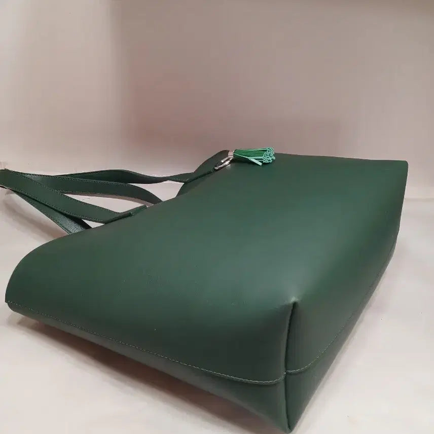 [BUNJANG] Mary Kay Dark Green Leather Tote Bag / 메리케이 다크그린 가죽토트백