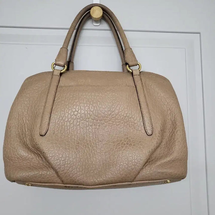[BUNJANG] Daks Beige Leather Tote Bag / 닥스 베이지색 가죽 토트백