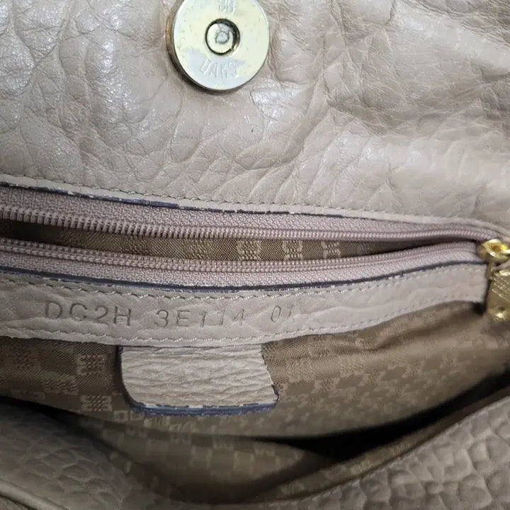 [BUNJANG] Daks Beige Leather Tote Bag / 닥스 베이지색 가죽 토트백