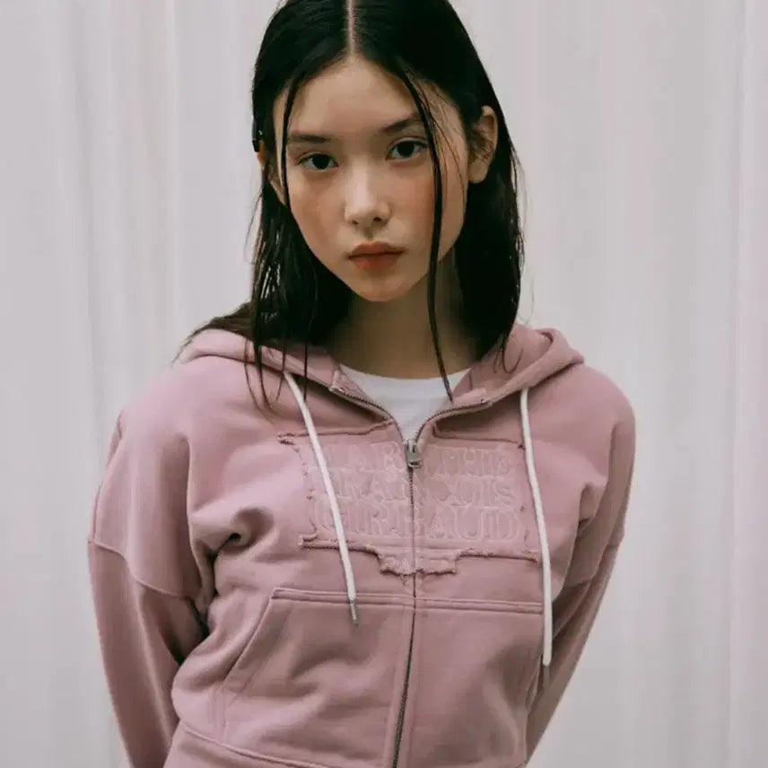 [BUNJANG] 마리떼W CLASSIC LOGO CROP HOODIE ZIPUP / 마리떼W CLASSIC LOGO CROP HOODIE ZIPUP