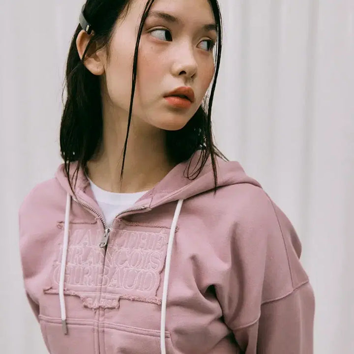 [BUNJANG] 마리떼W CLASSIC LOGO CROP HOODIE ZIPUP / 마리떼W CLASSIC LOGO CROP HOODIE ZIPUP