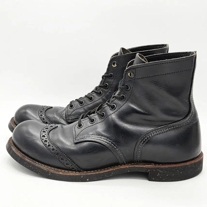 [BUNJANG] Red Wing 8126 Iron Ranger Black Brogue Shoes (275) / 레드윙 8126 아이언레인저 블랙 브로그 (275)