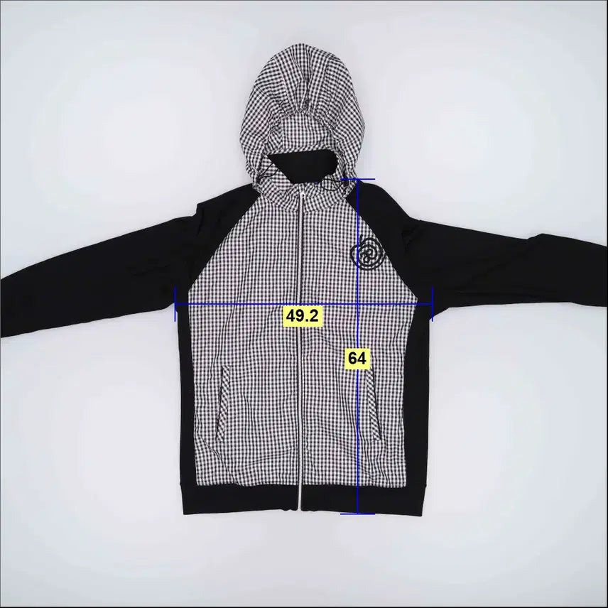 [BUNJANG] XL 애플라인드 체크 바람막이 0424H1 / XL 애플라인드 체크 바람막이 0424H1