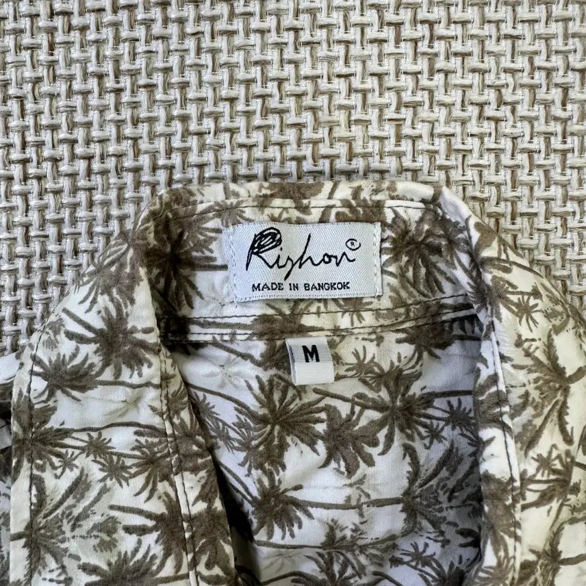 [BUNJANG] M Rishon Palm Tree Print Shirt / M Rishon 방콕 팜트리 프린트 셔츠 0424D
