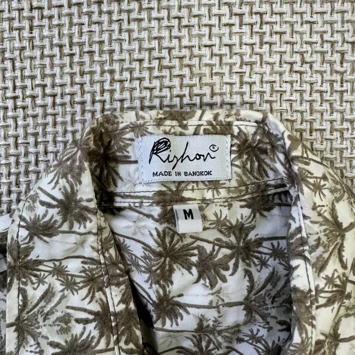[BUNJANG] M Rishon Palm Tree Print Shirt / M Rishon 방콕 팜트리 프린트 셔츠 0424D