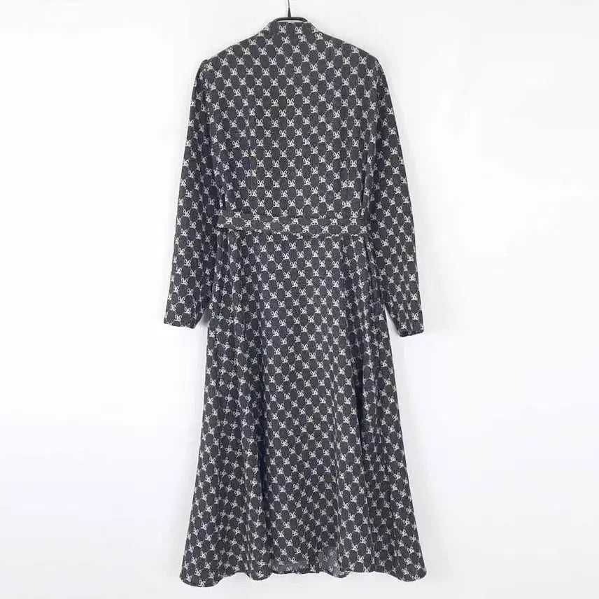 [SOLD OUT] 시크라인 패턴 롱원피스 XL