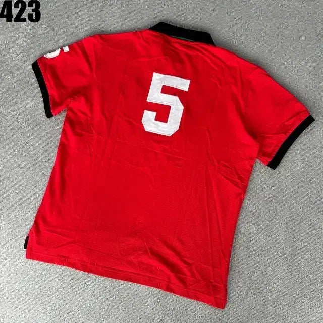 [BUNJANG] Polo Milan Red Short Sleeve Polo Shirt / 폴로 밀란 레드 반팔 카라티