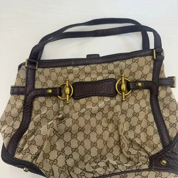 [BUNJANG] Gucci Horsebit Canvas Bag / 정품 구찌 홀스빗 캔버스 백