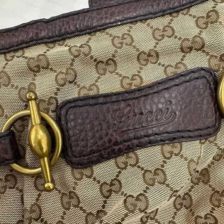 [BUNJANG] Gucci Horsebit Canvas Bag / 정품 구찌 홀스빗 캔버스 백