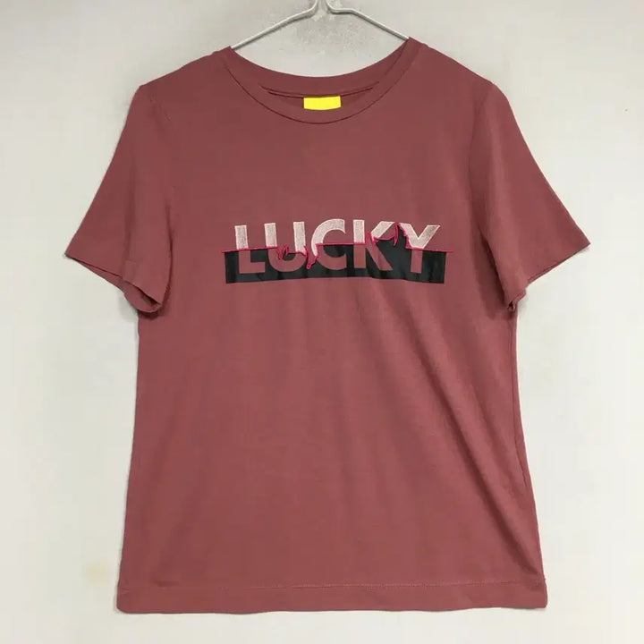 [BUNJANG] Lucky Chouette Lettering Short Sleeve T-shirt / 럭키슈에뜨 레터링 반팔 티셔츠 36