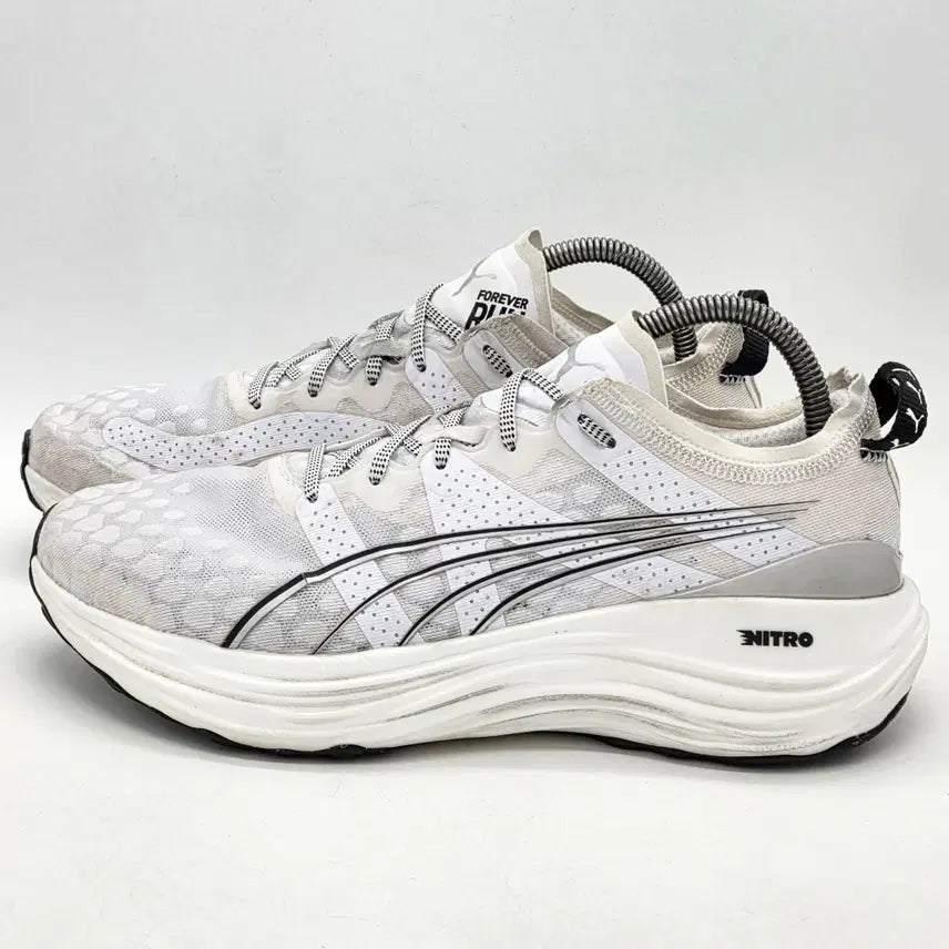 [BUNJANG] Puma ForeverRun Nitro White Black Running Shoes (270) / 푸마 포에버런 나이트로 화이트 블랙 (270)