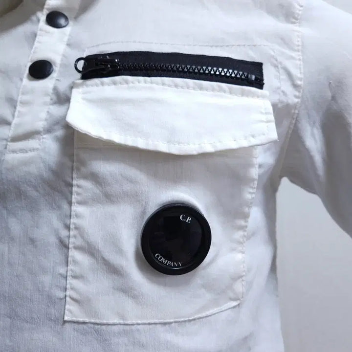 [BUNJANG] CP Company White Pocket Polo Shirt / Cp 씨피컴퍼니 화이트 포켓 반팔 폴로