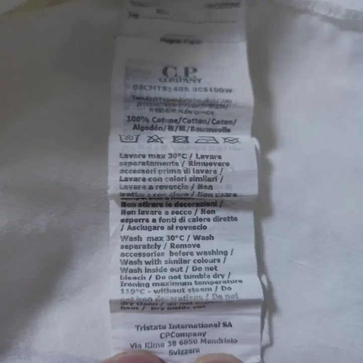 [BUNJANG] CP Company White Pocket Polo Shirt / Cp 씨피컴퍼니 화이트 포켓 반팔 폴로
