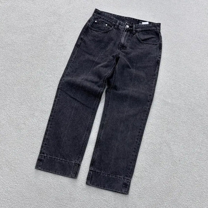 [BUNJANG] US(s) Garment Label Black Denim Pants / US(s) 가먼트레이블 블랙 데님 팬츠 0424E