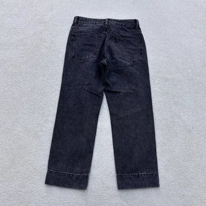 [BUNJANG] US(s) Garment Label Black Denim Pants / US(s) 가먼트레이블 블랙 데님 팬츠 0424E