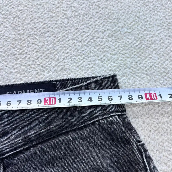 [BUNJANG] US(s) Garment Label Black Denim Pants / US(s) 가먼트레이블 블랙 데님 팬츠 0424E