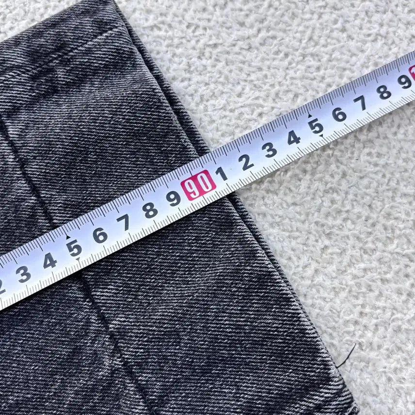 [BUNJANG] US(s) Garment Label Black Denim Pants / US(s) 가먼트레이블 블랙 데님 팬츠 0424E