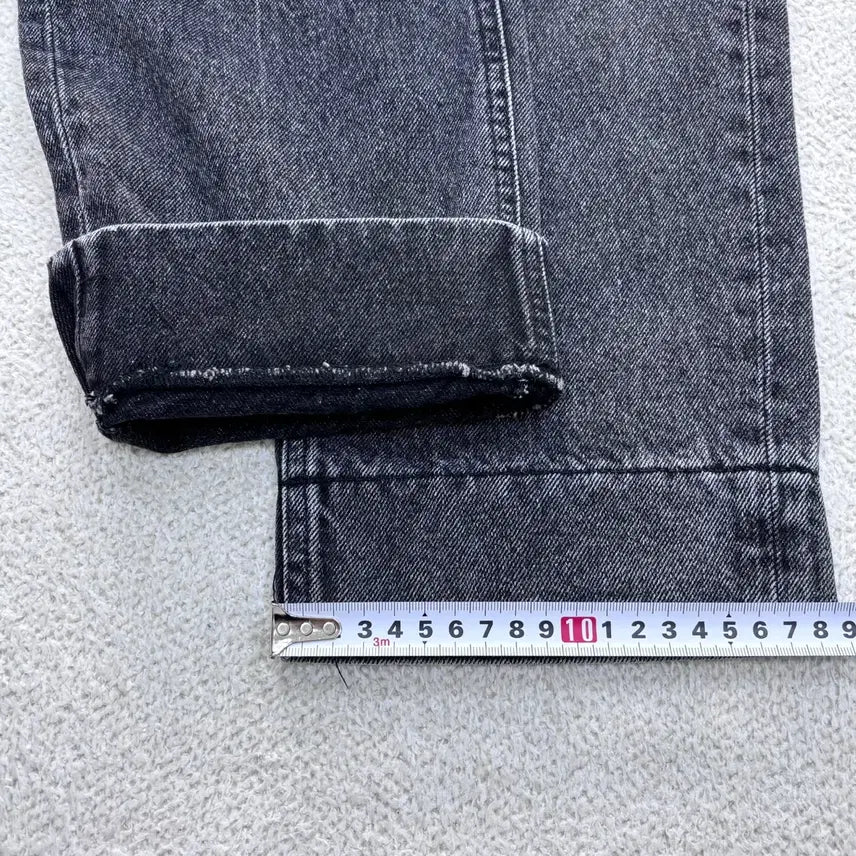 [BUNJANG] US(s) Garment Label Black Denim Pants / US(s) 가먼트레이블 블랙 데님 팬츠 0424E