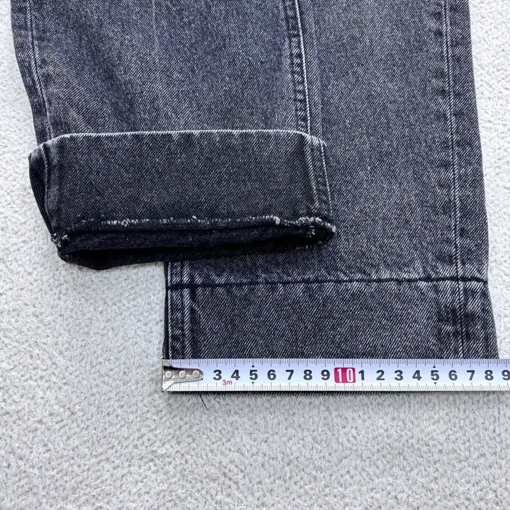 [BUNJANG] US(s) Garment Label Black Denim Pants / US(s) 가먼트레이블 블랙 데님 팬츠 0424E