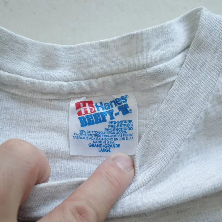 [BUNJANG] Hanes Condomania Printed Single Stitch T-shirt / 90s USA Hanes 콘도마니아 프린팅 싱글스티치 티셔츠