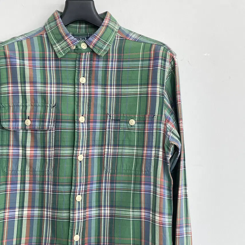 [BUNJANG] Polo Ralph Lauren Plaid Check Shirt / 폴로 랄프로렌 공용S 더블 포켓 플레이드 체크