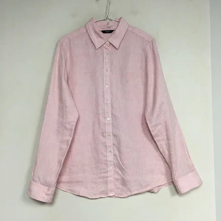 [SOLD OUT] 헤지스 레이디스 핑크 린넨 셔츠 95