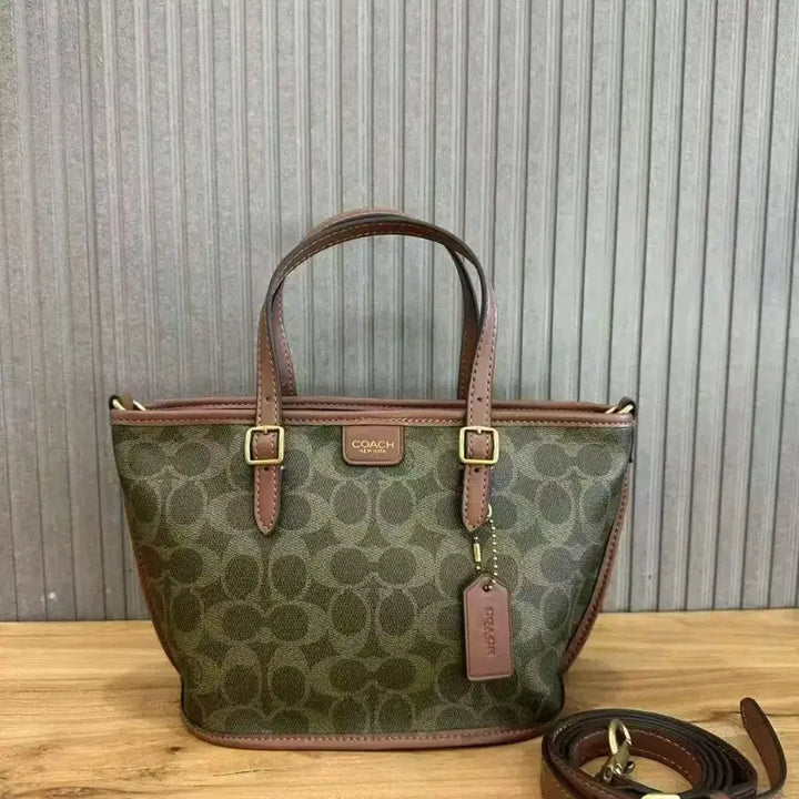 [BUNJANG] Coach Signature Mini Tote Bag / 코치 시그니처 미니 토트백 + 스트랩