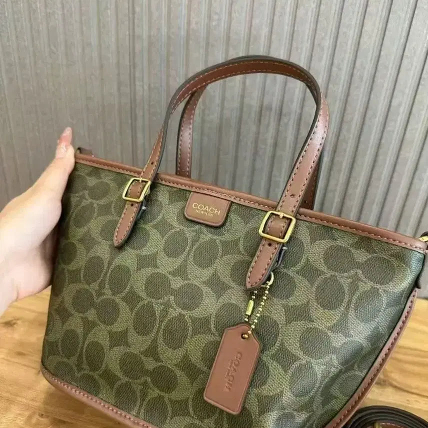 [BUNJANG] Coach Signature Mini Tote Bag / 코치 시그니처 미니 토트백 + 스트랩