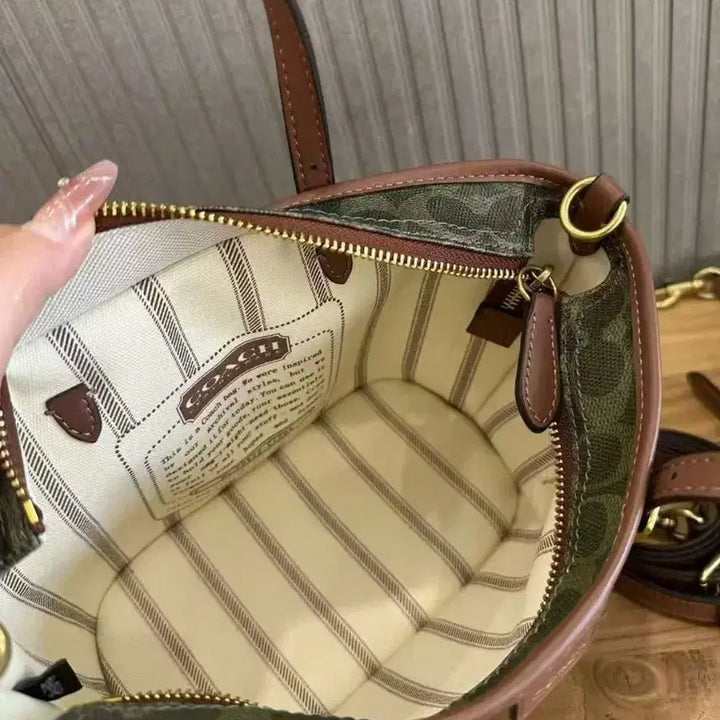 [BUNJANG] Coach Signature Mini Tote Bag / 코치 시그니처 미니 토트백 + 스트랩