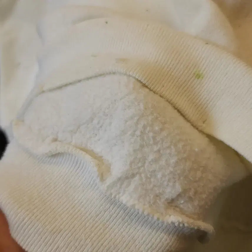 [BUNJANG] Vintage Plain Sweatshirt with Painting Damage - White L / 90s 빈티지 스웻셔츠 플레인 스웻셔츠 페인팅 데미지 화이트 L
