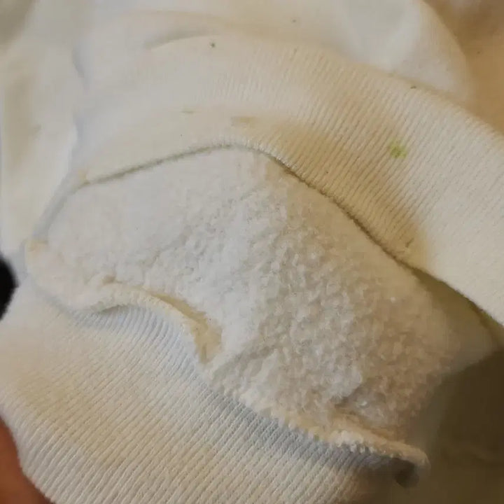 [BUNJANG] Vintage Plain Sweatshirt with Painting Damage - White L / 90s 빈티지 스웻셔츠 플레인 스웻셔츠 페인팅 데미지 화이트 L