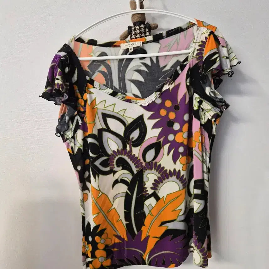 [BUNJANG] ETRO V-Neck Blouse / [정품] 에트로(ETRO) 이탈리아 메이드