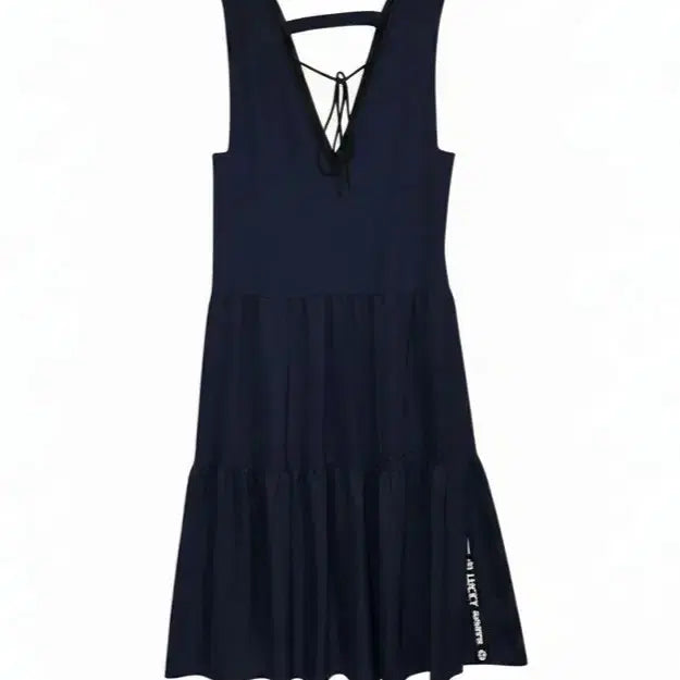 [BUNJANG] Lucky Chouette Tiered Navy Dress / 38(66) 럭키슈에뜨 원피스
