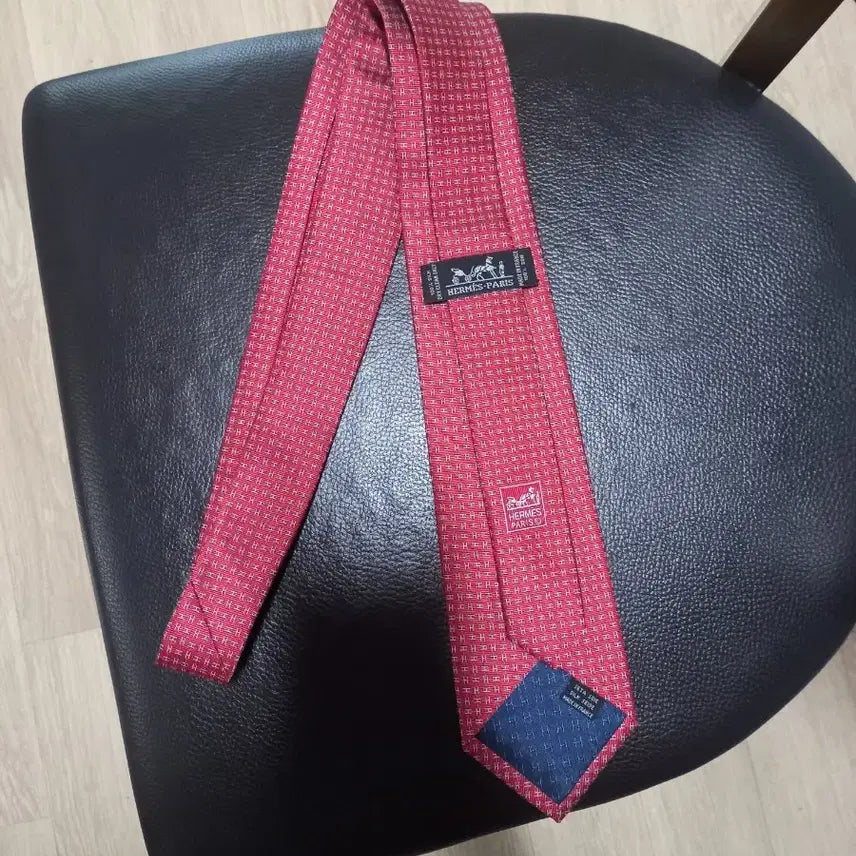 [BUNJANG] Hermès H Logo Silk Tie Burgundy / 에르메스 H로고 넥타이