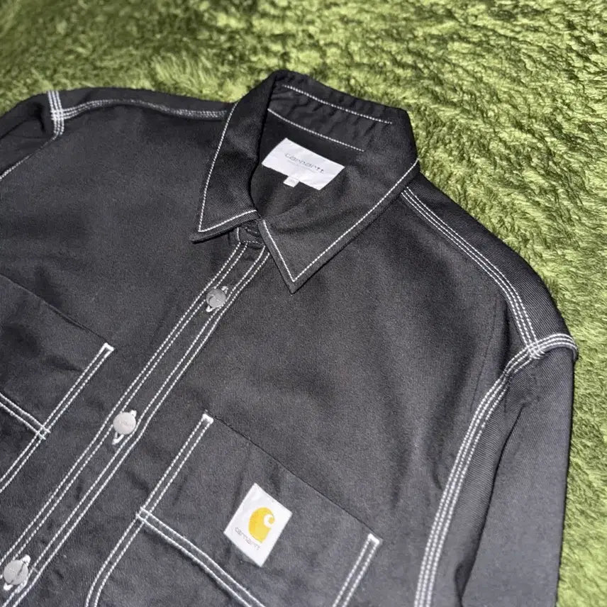 [BUNJANG] Carhartt WIP Chalk Stitch Overshirt Black / [XL] 칼하트 WIP Chalk 초크 스티치 셔츠 자켓 블랙