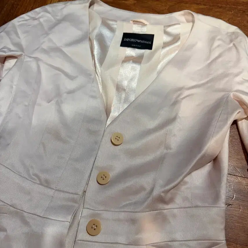 [BUNJANG] Emporio Armani Silk Blouse Jacket Short Coat / 엠포리오 아르마니 블라우스 실크 자켓 숏 코트 44 사이즈 슬림