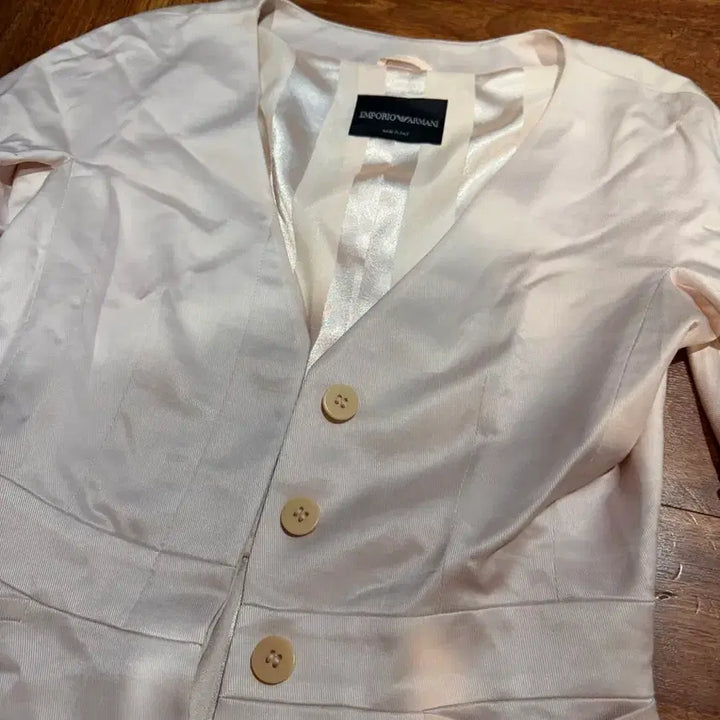 [BUNJANG] Emporio Armani Silk Blouse Jacket Short Coat / 엠포리오 아르마니 블라우스 실크 자켓 숏 코트 44 사이즈 슬림